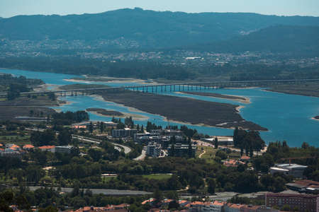 Top view of the river in Viana do Castelo, Portugal.