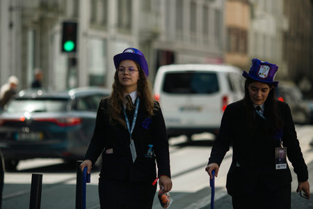 PORTO, PORTUGAL - MAY 8, 2023: Charity Day as part of Queima das Fitas - annual festivity of...