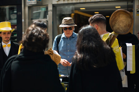 PORTO, PORTUGAL - MAY 8, 2023: Charity Day as part of Queima das Fitas - annual festivity of Portuguese students of universities. During this day students to collect donations for charitable causes.のeditorial素材