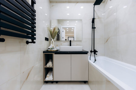 Experience a Modern Minimalist Bathroom that blends Elegant Design with Outstanding Functionality
