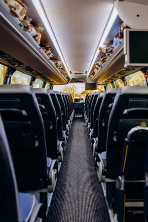 Comfortable space for travelers, Luxurious and practical coachの写真素材
