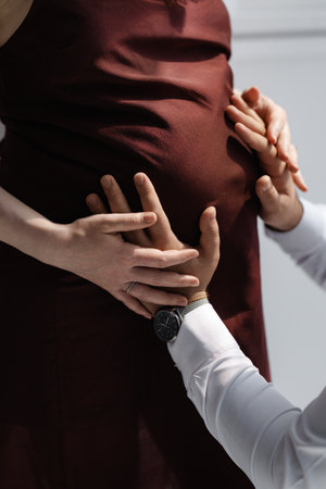 Shared anticipation through affectionate touch highlightsの写真素材