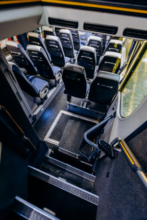 Safety and accessibility, Secure stairs with textured stepsの写真素材