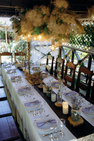 Luxurious banquet setting with delicate details and refined