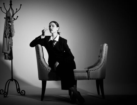 A young model shot in the studio.の写真素材