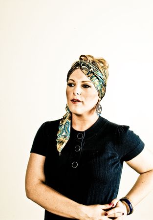 A female model, photographed in the studio.