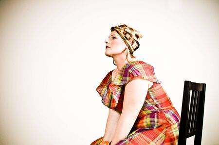 A female model, photographed in the studio.の写真素材