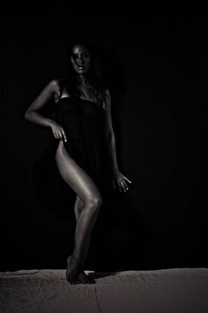 A young female model, photographed in the studio.の写真素材