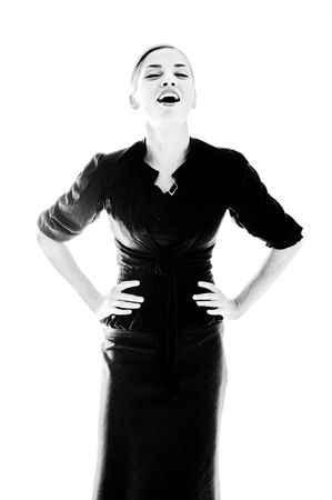 A young female model, photographed in the studio.の写真素材