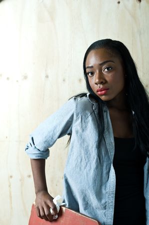 African model, photogrphered in studio and outside.の写真素材