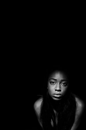 African model, photogrphered in studio and outside.の写真素材