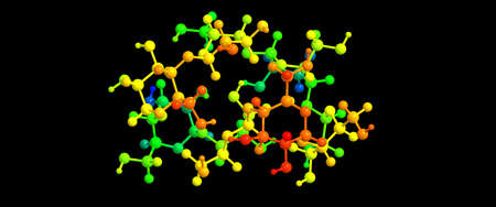 3d model of molecular structureの写真素材