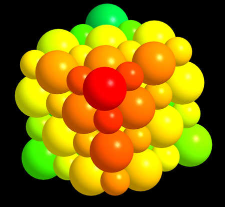 3d model of crystal structureの写真素材