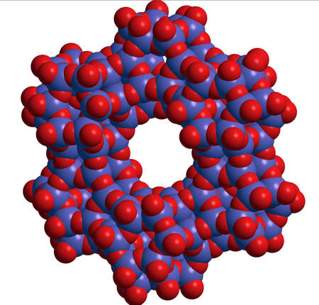 3d model of molecular structureの写真素材