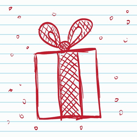 Hand drawn giftのイラスト素材
