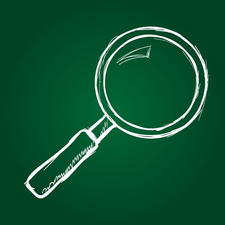 Hand drawn magnifierのイラスト素材