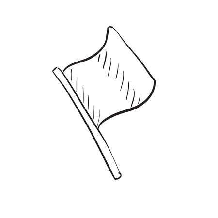 Hand drawn flagのイラスト素材