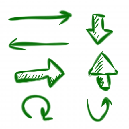 Watercolor arrowsのイラスト素材