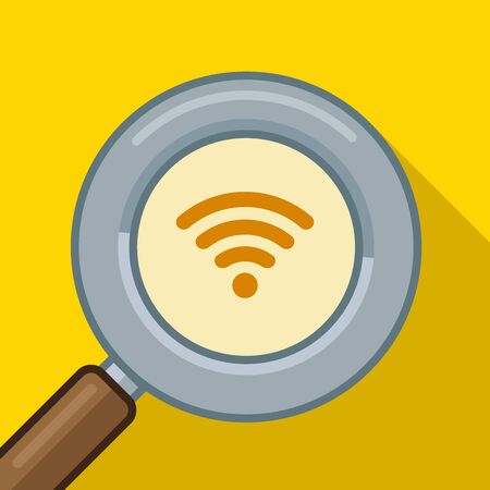 Search wifi symbol. Vector illustration find wifiのイラスト素材
