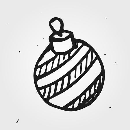 doodle toy, isolated icon, christmas timeのイラスト素材