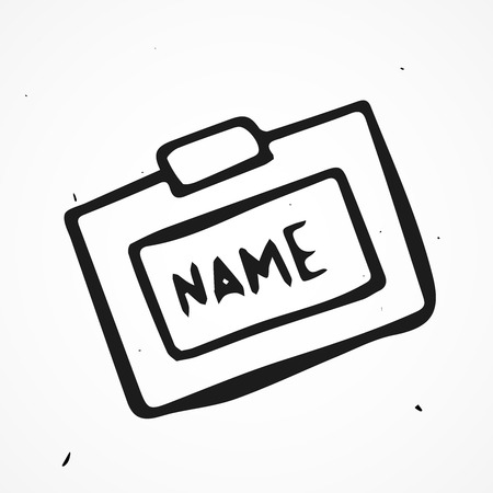 Business doodle card background design, hand drawnのイラスト素材