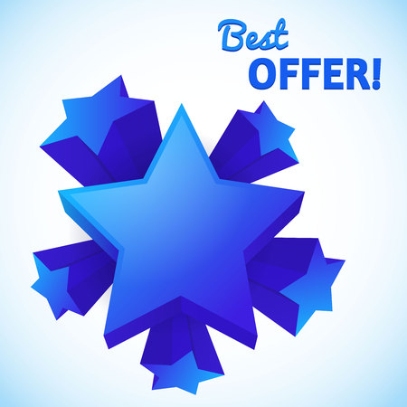 Best offer set of stars, vector objectのイラスト素材