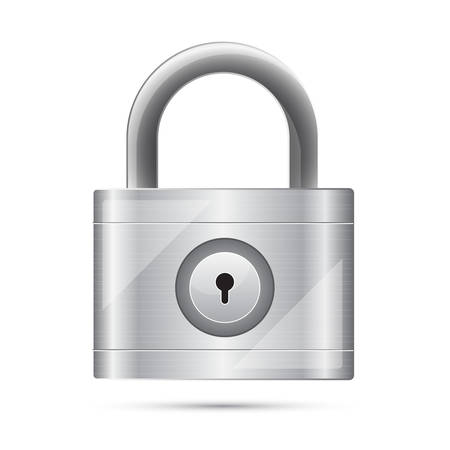 Keyhole, padlock isolated, vector illustration on white backgroundのイラスト素材