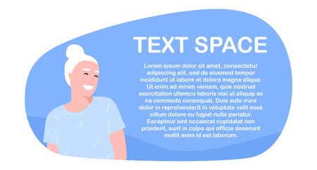 Flat style banner design with people. Emotionally images of people, place for text.のイラスト素材