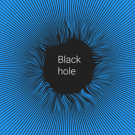 Vector striped waves geometric background. black hole. backdrop for flyer, presentation, template, brochure, booklet, cover, magazine, bannerのイラスト素材