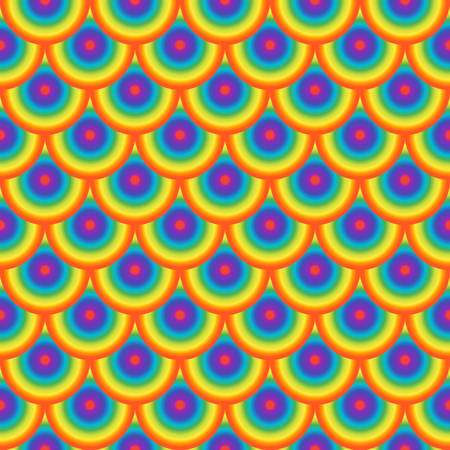 Seamless pattern with colored circles. Abstract background. Vector illustration. Pattern for the wrapping, home decor, website, brochures and presentations in a modern style and rainbow colorのイラスト素材