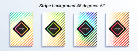 Minimal striped bakcground design. Colorful halftone gradient. Bright geometric pattern. Vector illustrationのイラスト素材