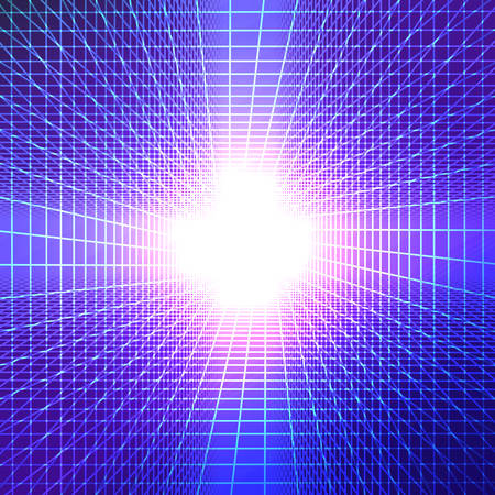The tunnel with light at the end. futuristic background with bright color transitions. vector...