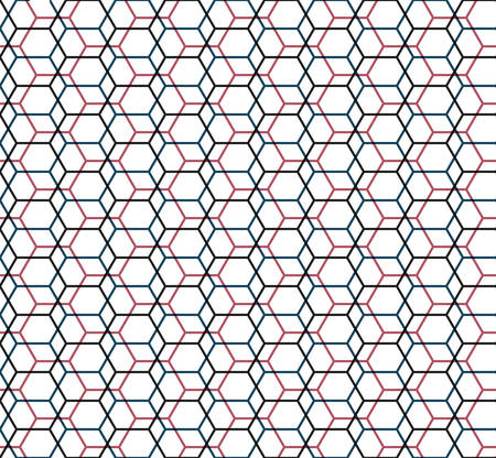 Hexagon seamless pattern. Grid of hexagons. Abstract modern tile. Vector illustration. Design for...