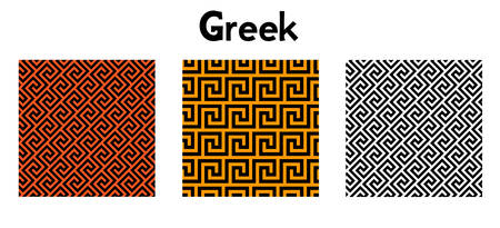 greek key pattern. seamless vector. Abstrac texture design. antique geometric illustration. history wallpaper. Simple repeat textile.のイラスト素材