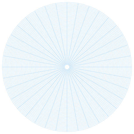 circle grid. polar coordinates. engineering graph paper. vector illustrationのイラスト素材