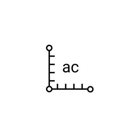 icon plot area in acres. Vector dimension area size pictogramのイラスト素材