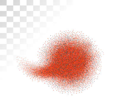 powder red chilli pepper, cayenne. Isolated Spicy seasoning indian food. Red paprika powder. vector illustration on white backgroundのイラスト素材