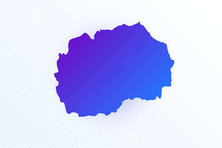 Map icon of Macedonia. Colorful gradient map on light background. Modern digital graphic design. Light white backdrop vector illustrationのイラスト素材