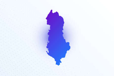 Map icon of Albania. Colorful gradient map on light background. Modern digital graphic design. Light white backdrop vector illustrationのイラスト素材