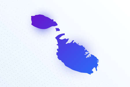 Map icon of Malta. Colorful gradient map on light background. Modern digital graphic design. Light white backdrop vector illustrationのイラスト素材