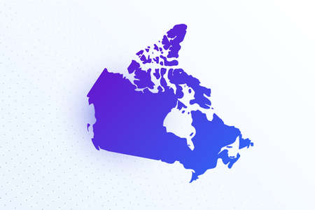 Map icon of Canada. Colorful gradient map on light background. Modern digital graphic design. Light white backdrop vector illustrationのイラスト素材