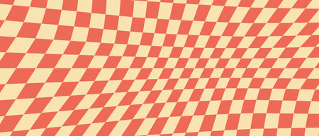 70's retro seamless pattern. seventies psychedelic checkered texture. vector illustration