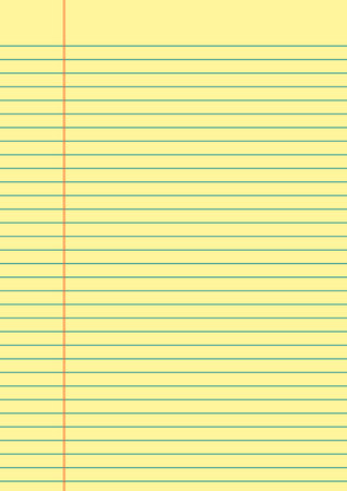 legal pad notebook ruled paper background for student, yellow colorのイラスト素材