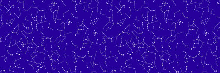 Constellation of stars pattern. Seamless space background. Universe vector