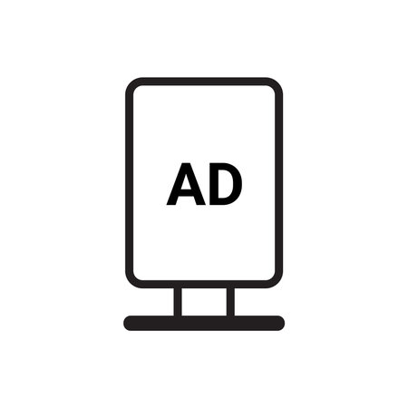 citylight icon - ad sign. vector illustrationのイラスト素材