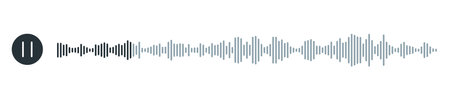 podcast sound waveform pattern for radio audio, music player, video editor, voise message in social media chats, voice assistant, recorder. vector illustrationのイラスト素材