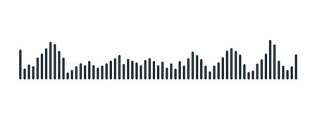sound waveform pattern for radio podcasts, music player, video editor, voise message in social media chats, voice assistant, recorder. vector illustrationのイラスト素材