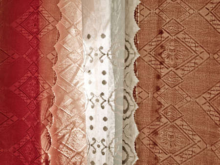 Home curtains colorful texture on bright light
