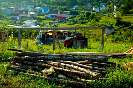 Colorful Village Landscapeの写真素材