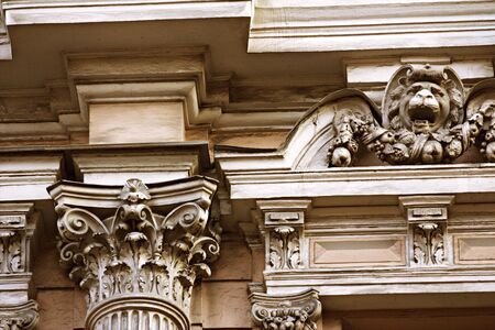 buildings in town, Moscow, Russiaの写真素材